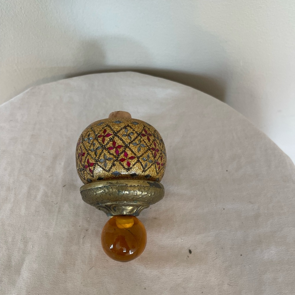 Glass Brass Inlay Cork Vintage Jewels Rare Colors Wine Bottle Colored Rare Cap - Picture 6 of 6